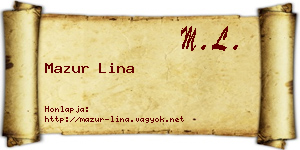 Mazur Lina névjegykártya